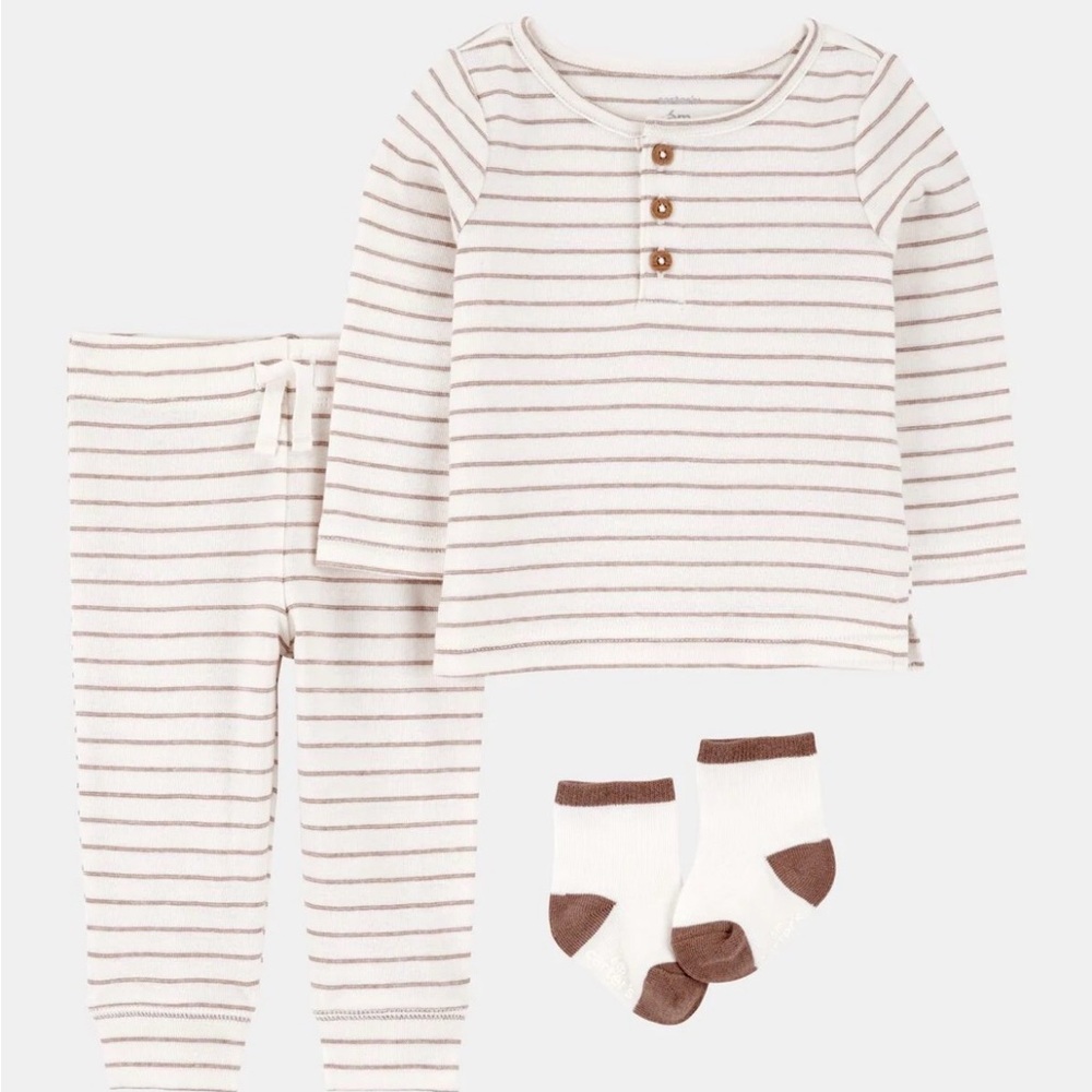 Striped Kids 3 piece Set with Socks